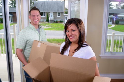 Local team managing office relocation logistics in Docklands
