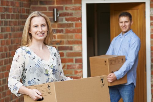 Packing materials prepared for a Docklands apartment move