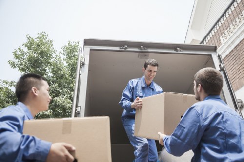 Docklands apartment move with a compact van in an urban setting