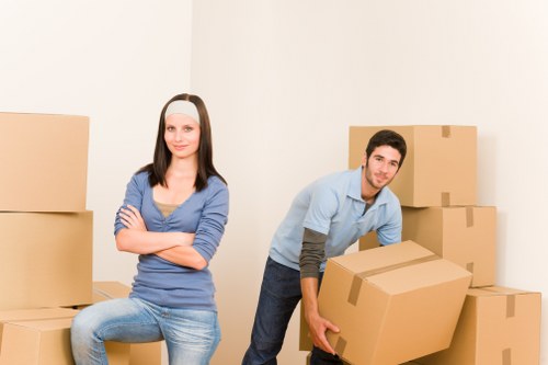 Careful loading for a flat move in Docklands with parking and access planning