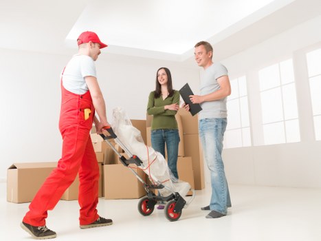 Careful furniture loading for an urgent Docklands property move
