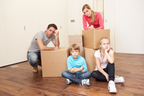 Furniture move from a modern Docklands high-rise apartment