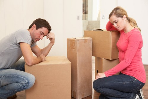 Docklands moving service handling boxes and household items