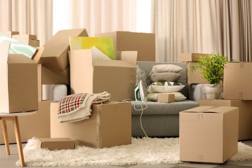 Local removals van prepared for a Docklands residential relocation