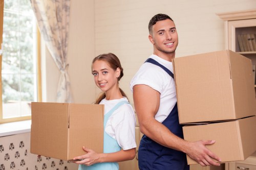 Truck loading household furniture for a Docklands move