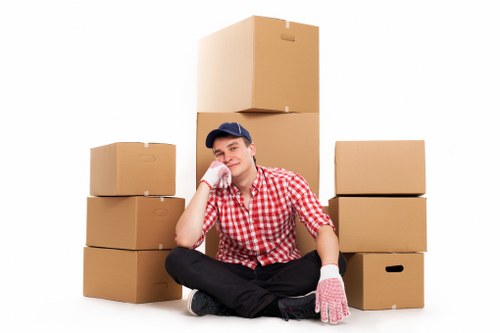 Organised packing and boxes service for Docklands moving day